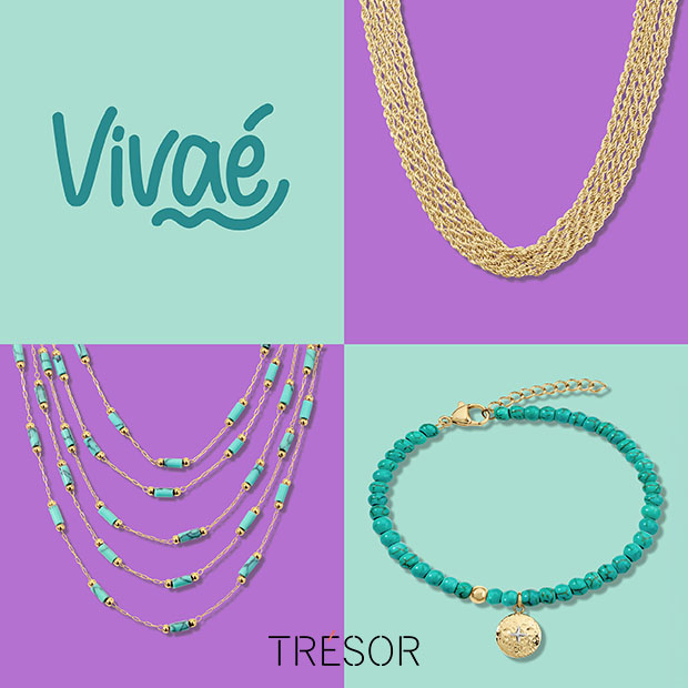 Bijoux de la collection Vivae disponibles dans la bijouterie TRESOR